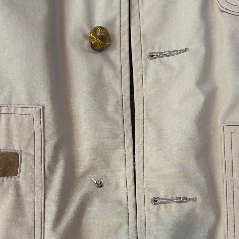 Men's Vintage Tan Jacket with Brown Accents - Picture 4 of 6